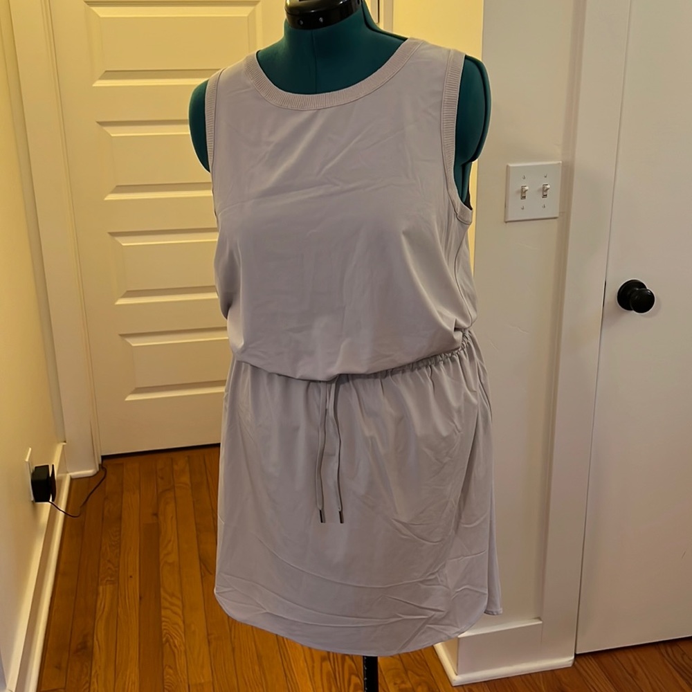 Athleta light grey/mushroom polyester dress/coverup